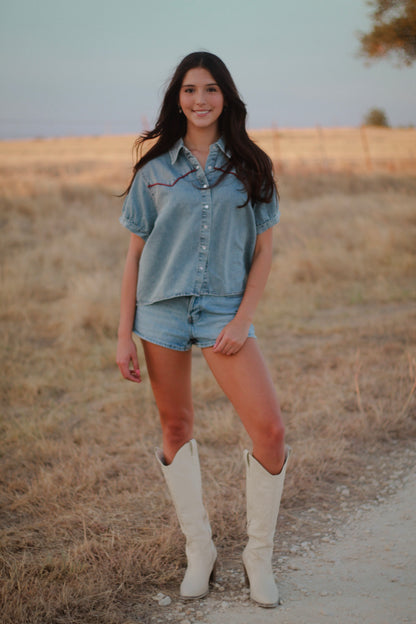 Durango Denim Top