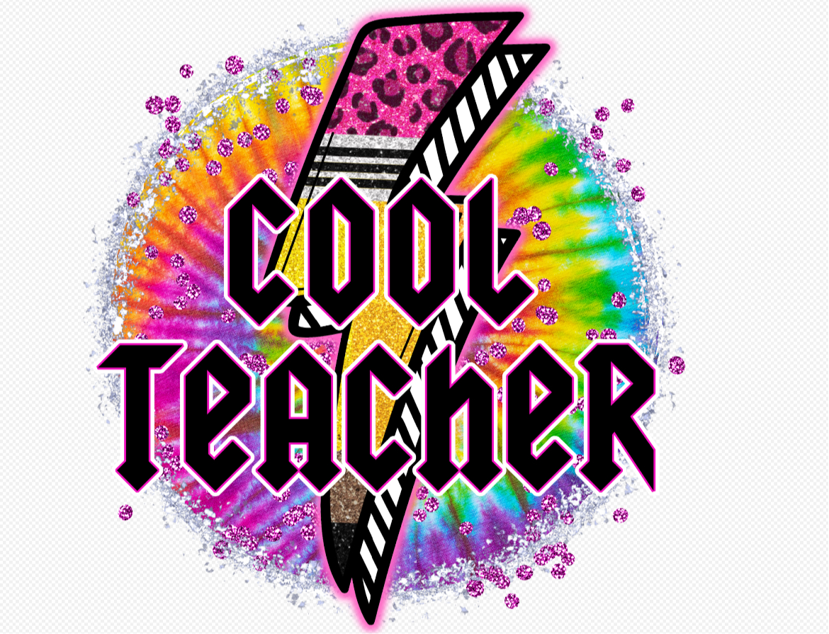 Sublimated Teacher Grade Level Tie-Dye Tee