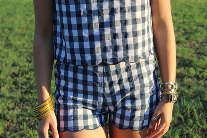 The Gingham Scallop Shorts