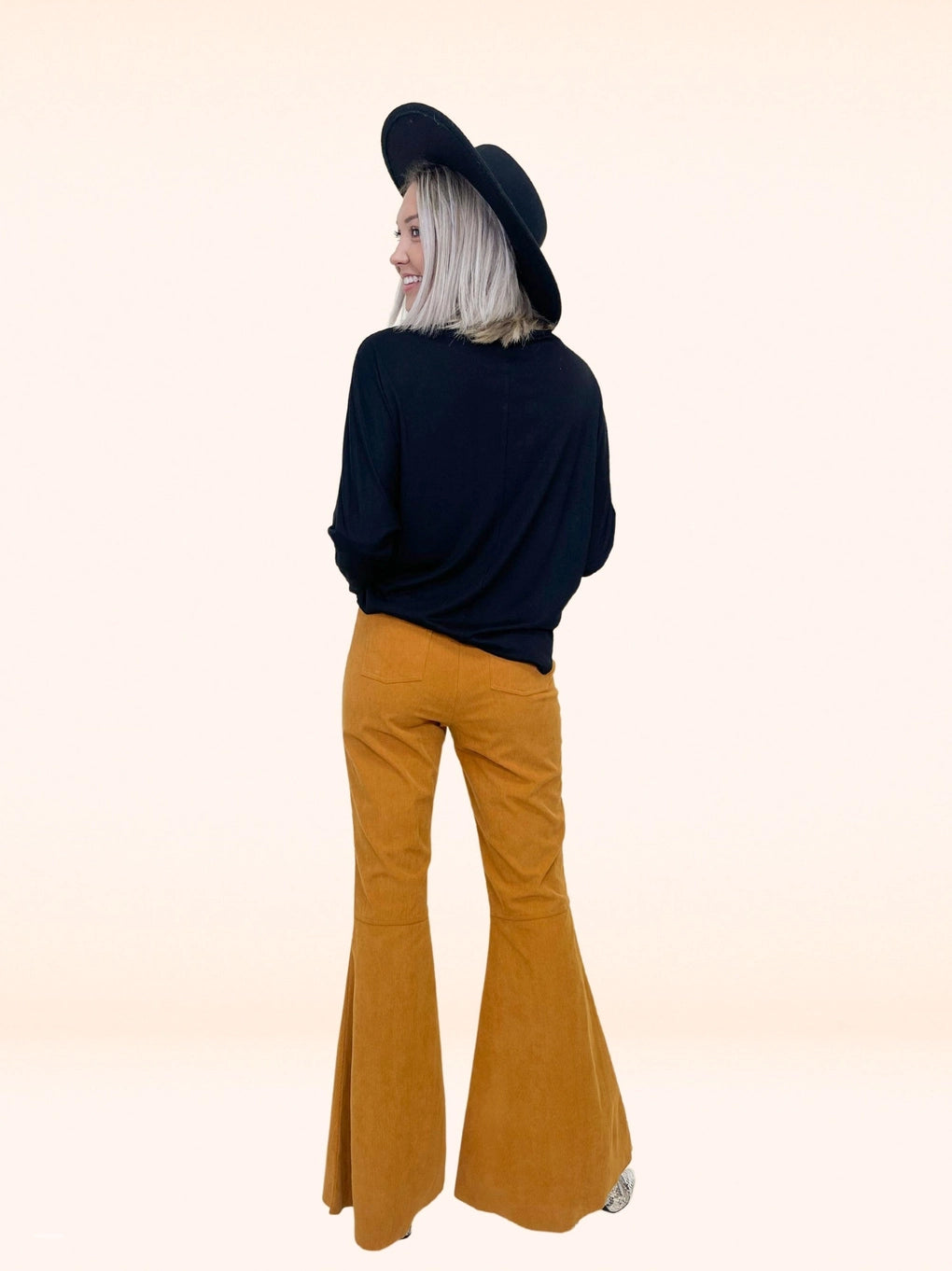 Golden Flare Corduroy Pants