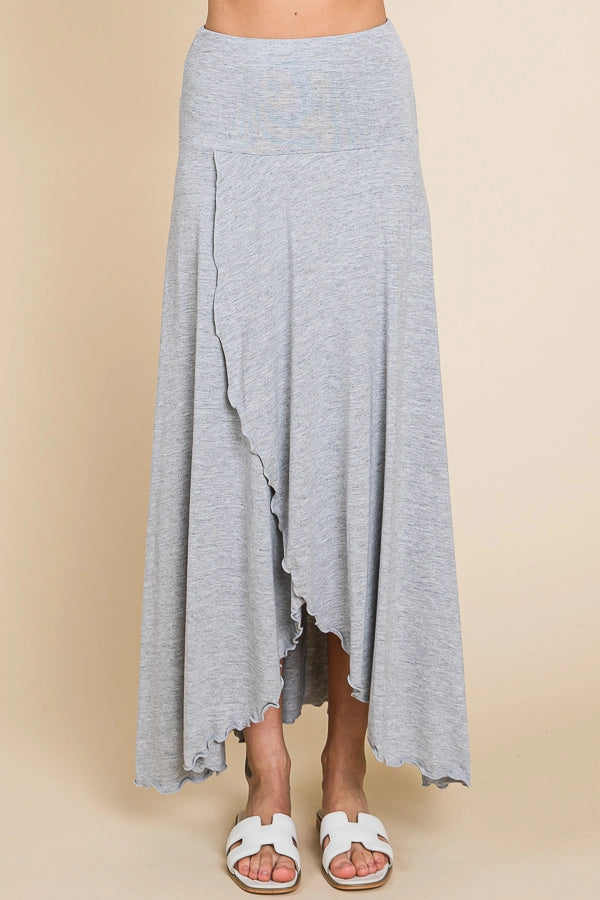 Grey Waves Maxi Skirt