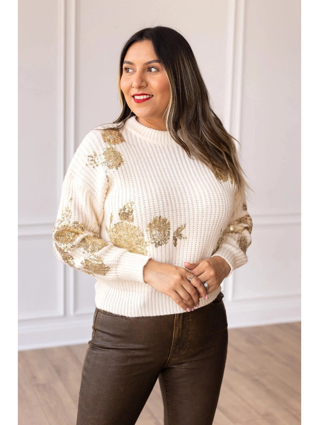 Golden Petal Sweater